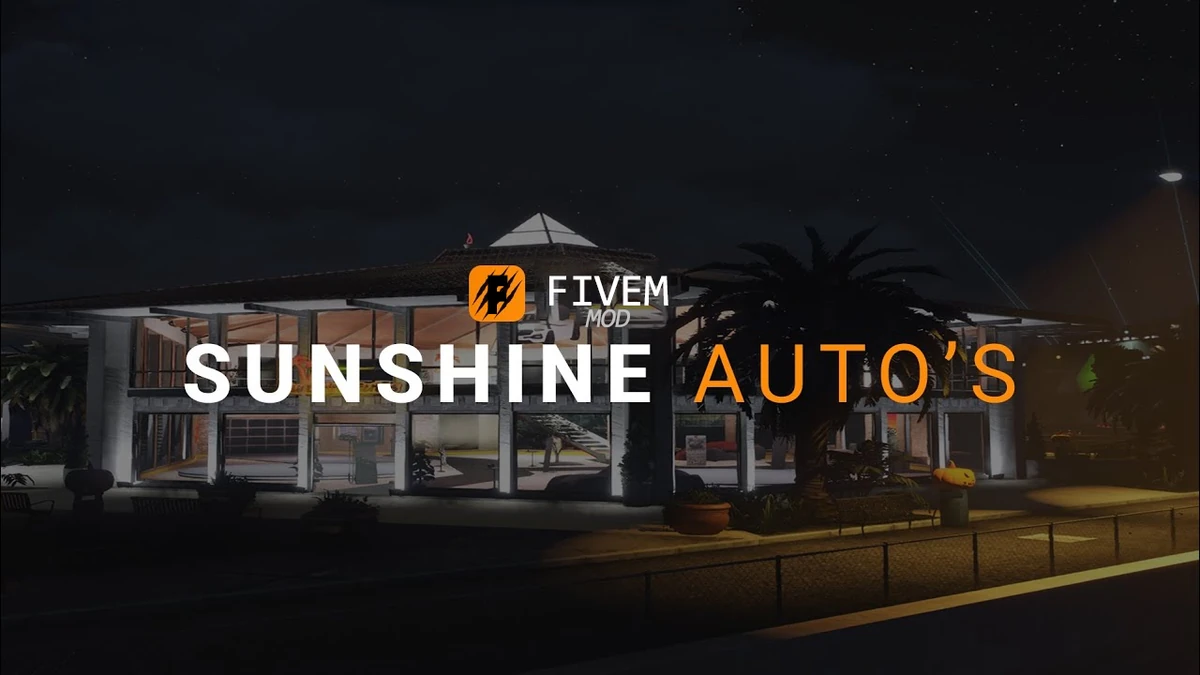 SUNSHINE AUTO MLO – Fully Open Source FiveM Dealership Interior  Description:
